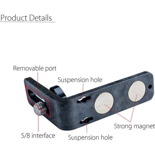 1/4\" Holder 360° Rotation Rack For La-ser Level L-shaped Magnet Durable