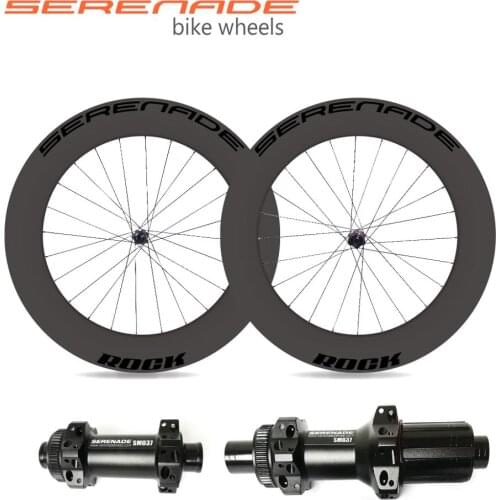 Disc brake 88mm clincher tubular tubeless carbon bicycle wheels with SM037 bike hubs