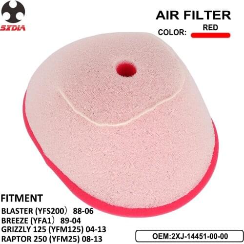 Motorcycle Dual Foam Layer Sponge Air Cleaner Filter For YAMAHA YFS200 YFA1 YFM125 Grizzly YFM250R Raptor