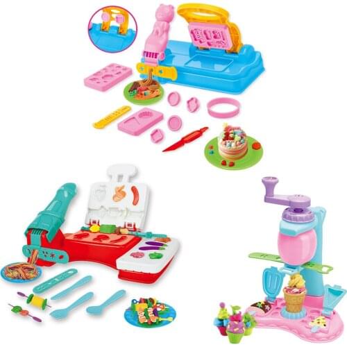 Mud mold Toys Childrens toys Ice Cream Machine Cake Mold Barbecue Rack Hands Brain Training Early Educational Gift