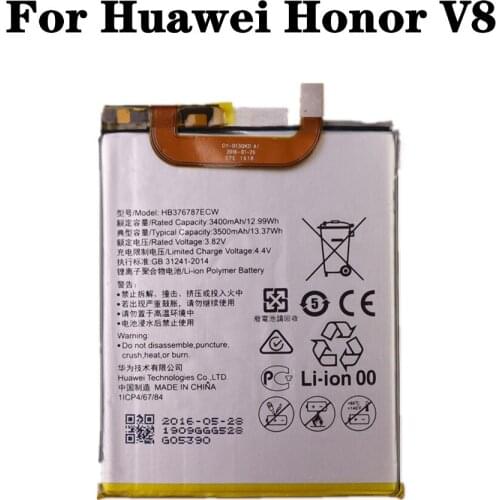 HB376787ECW Battery For Huawei Honor V8 Battery GB/T18287-2013 T18287 2013 3500mAh High Quality Bateria