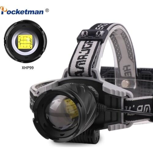1000000LM Powerful Led Headlamp XHP99 Rechargeable Head Flashlight Usb Fishing Headlight 18650 Head Lamp Lights Camping Running