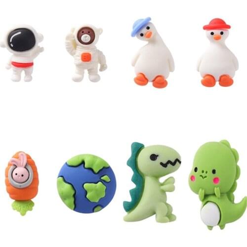 Cartoons Dinosaur Lapel Pins Fashion Anime Astronaut Badges Womens Plastic Enamel Brooches On Backpack Cute Decorative Badges