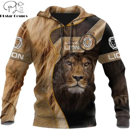 Love Lion 3D All Over Printed Mens hoodies Harajuku Streetwear Fashion Hoodie Unisex Jacket Tracksuits Drop shipping KJ0133
