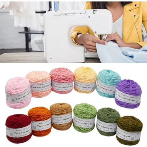 Nature Wool Yarns Multi-color Optional DIY Craft Yarns Worsted Weight Yarn for Rug Punch Pompom Art Weaving Crochet
