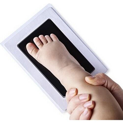 200pcs Baby Care Non-Toxic Baby Handprint Footprint Imprint Kit Baby Souvenirs Casting Newborn Footprint Ink shoe brushes