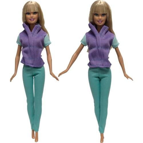 NK One Pcs 2020 Doll Dress Handmade Clothes Fashion Casual Suit For Barbie Doll Accessories Child Toys Girls'Gift 278E 12X