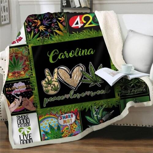 No smoking printed Blanket Winter Warm grass Throw thicken Blanket Bedding Bedspread quilt Office Nap Blankets weighted blanket