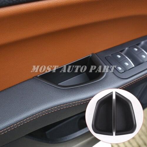 Plastic Interior Front Door Storage Armrest Box With No-Slip Mat For Alfa Romeo Giulia 2017-2019 2pcs Car Decoration Car Trim