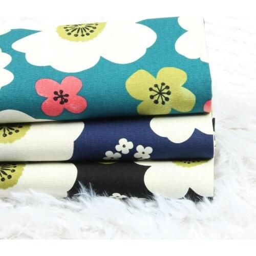 Half Yard Big Flower Print Thicken Cotton Fabric Handmade DIY Bag Decoration Cloth 100% Cotton CR-1028