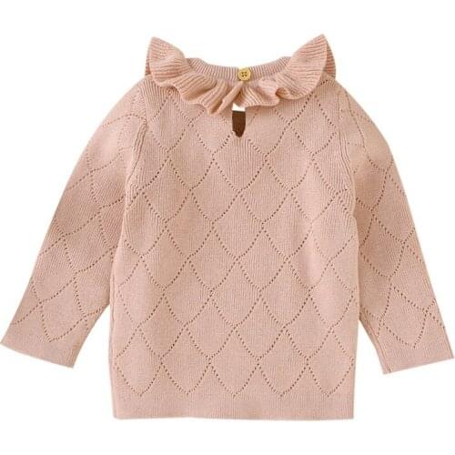 Baby Girl Casual Sweater Winter Warm Colthes Kids Solid Print Cotton Knitted Outerwear Clothes Hot 2021