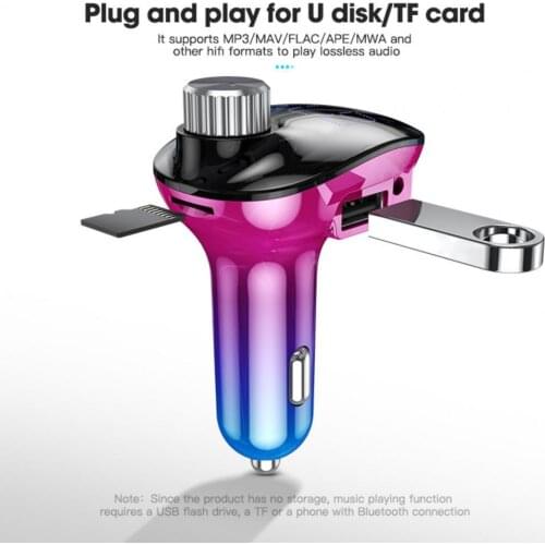 Professional Portable Dual Port QC3.0 Bluetooth FM Auto MP3 Player TF Card Car Fast Charger Adapter Car Accessories Goods