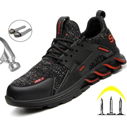 Work Safety Boots Breathable Steel Toe Boots Ryder Anti-Smashing Safety Shoes Work Sneakers Indestructible Shoes Men Work Boots