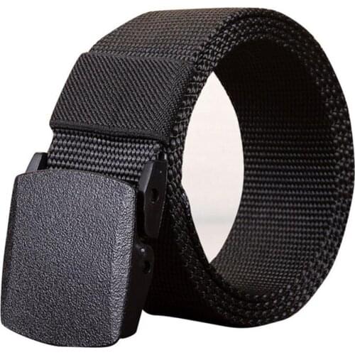 Military Plastic Buckle Nylon Belt Tactical Automatic Canvas Waist Strap Ceinture Mens Casual High Quality Belt 110-140CM