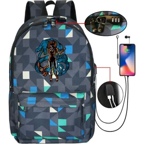 The Seven Deadly Sins Backpack USB Charge Bag Students Daily Travel Shoulder Backpack Beautiful Back to School Mochila