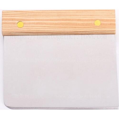 Stainless Steel Dough Scraper with Wood Handle Pastry Scraper and Cutter Bench Knife Dough Scraper