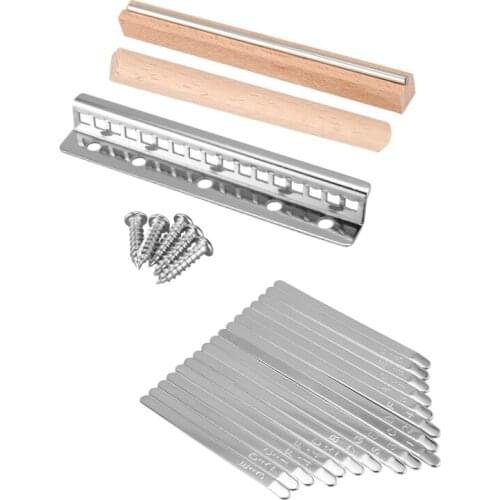 1 Set Steel Kalimba Mbira DIY 17 Keys with Thumb Piano Bridge Musical Instrument Parts for Luthiers Makers