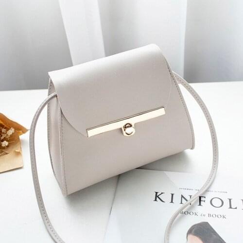 Cross Body Handbags Simple Flap Shoulder Pu Leather Bags Women Girls Pure Color Mini Messenger Chest Bag