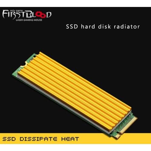 2 Pcs 70x22x5mm M.2 solid state heat sink PCIE SSD hard disk 2280 pure aluminum radiator fin vest PC cooling Heatsink for SSD