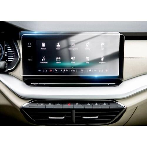 RUIYA For Octavia Mk4 2020 10 Inch Car Navigation Touch Display Screen Protector Auto Interior Accessories Tempered Glass Film