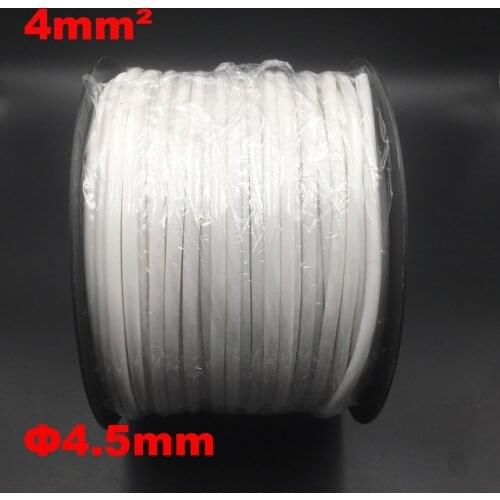 1roll 4mm2 PVC 4.5mm ID White Handwriting Ferrule Printing Machine Number Plum Tube Wire Sleeve Blank Cable Marker