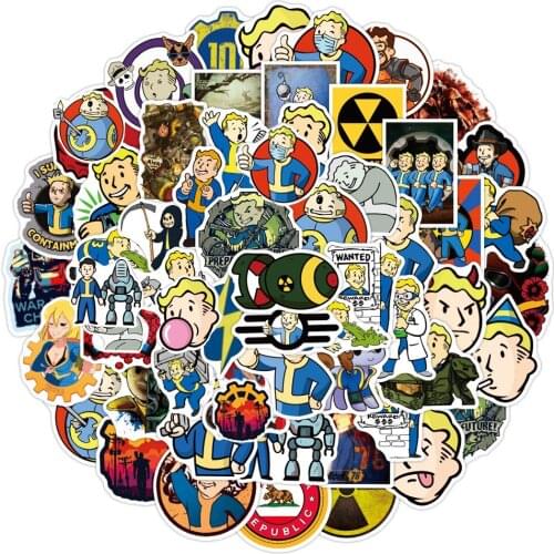 10/30/50PCS Fallout Game Sticker Graffiti Decal Skateboard Motorcycle Guitar Bike Laptop Car Waterproof Cartoon Toy Sticker