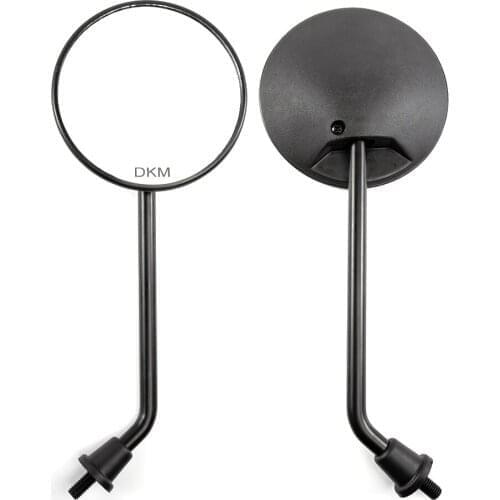 2pcs 10mm Universal Motorcycle Round Side Back View Mirror Motorbike Side Mirrors e-bike Scooter Rearview