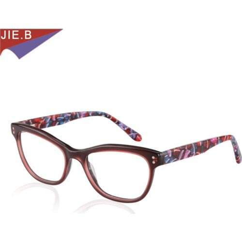 2017 Fashion brand women Cat eye Acetate eyeglasses frame Women Prescription Eyeglasses Female myopia Eyewear frame
