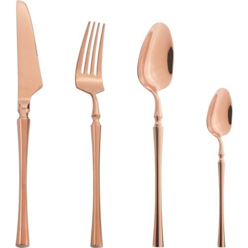 304 Stainless Steel Cutlery Set Knife Fork Coffee Spoon Dinnerware Set Mirror Polish Tableware Party Kitchen Flatware Silverware