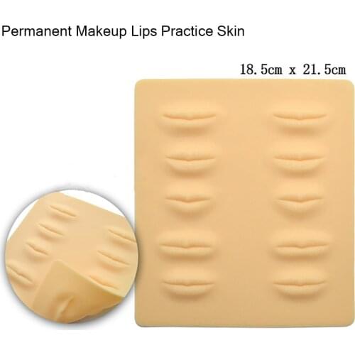 5pcs/lot Outstanding Quality Permanent Makeup 3D Lips Practice Skin Tattoo Silicone Fake Skin For Beginners