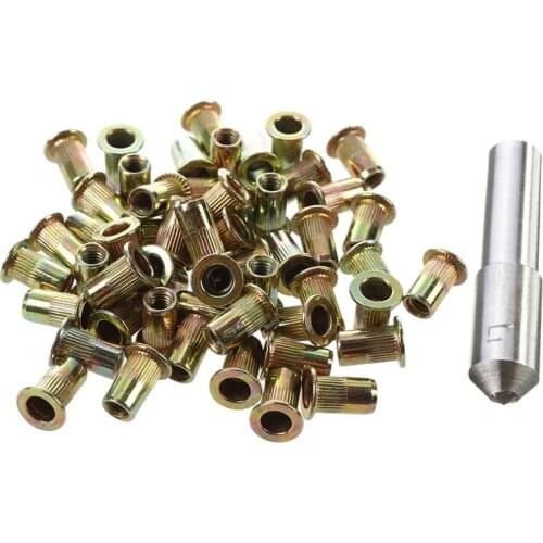51Pcs Accessories: 50Pcs M4 Flat Head Rivet Nut & 1Pcs Grinding Disc Wheel Grinding Diamond Dresser Dressing Pen Tool