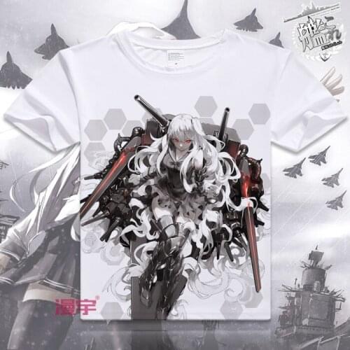 Anime Kantai Collection Midway Princess Cute Soft Cotton Blend T-Shirt Tee Summer Short Sleeve Tops Unisex Cosplay S-XXXL
