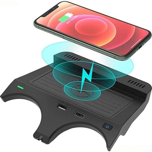 Car Wireless Charging Board for BMW G30 G38 G32 5 6 Series 2017 2018 2019 2020 2021 Mobile Phone Charging QI Fast Car Charger