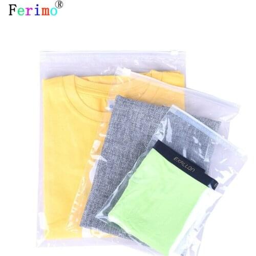 Free shipping 100pcs Flexible transparent zipper bag garment self-sealing storage bag bag 30 * 40 cm