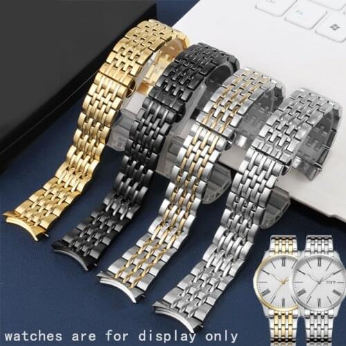 CICIDD Arc Interface Stainless Steel Strap For Citizen NH8330/8350 Series Mens Watch Chain 22mm Black Silver Bracelet