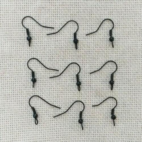 Black earrings hook clasp tassel Earrings charms tassesl findings french hooks loop beads spacer spring clip Ball Coil component