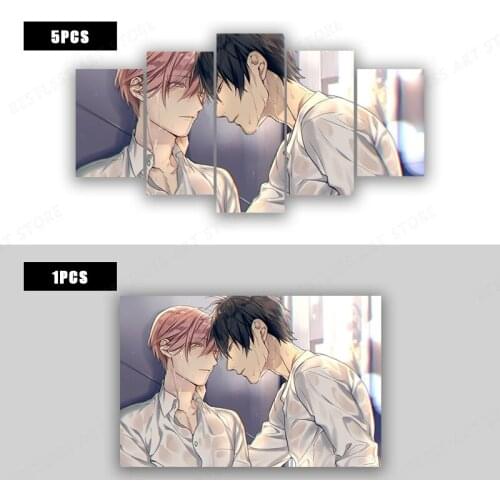 Home Decor HD Nordic Print Painting Yaoi Anime Picture Wall Art Modular Canvas Poster Modern Bedside Background