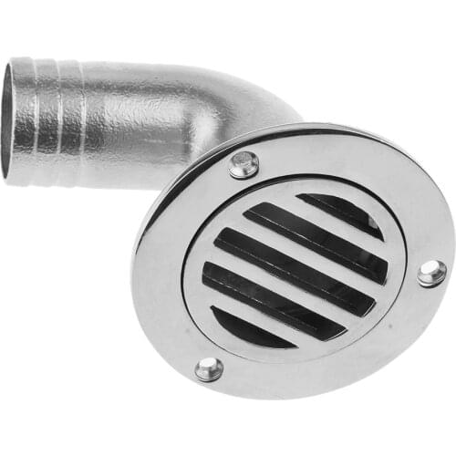 Marine Stainless Steel Boat Deck Drain Scupper 90 Degree For Boat/Yacht/Sailboat Replacement Accessories