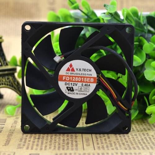 Original FOR Yuanshan FD128015EB 8015 12V 0.46A 8CM/cm double ball fan with large air volume