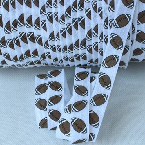 American Football Printed Ribbon Elastic, Super Quality Fold Over Elastic FOE, China Supplier,100yards per lot