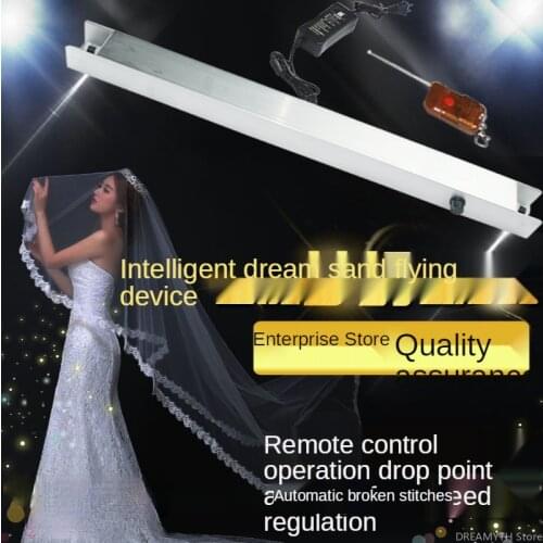 2021 new wedding props adjustable speed intelligent dream fly yarn device bridal veil wedding remote control trackless fly yarn