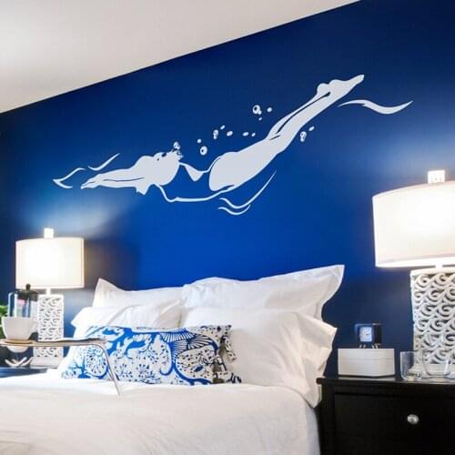 Freestyle Swimmer Wall Decal Gift For Swimmer, Swimming Club Art Vinyl Sticker Pool Decor Sports Room Decoration Z389