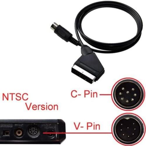 Xunbeifang 200pcs a lot Wholesale Scart Cable Cable for SEGA Mega Drive 1 for Genesis 1 NTSC V-Pin