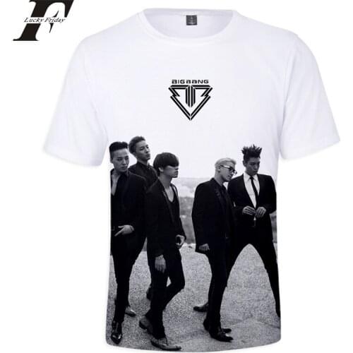 LUCKYFRIDAYF 2018 3D BIGBANG Harajuku T-shirts women Men Clothes Short Sleeve TShirt Tops Kpop Hip Hop Plus Size t-shirt