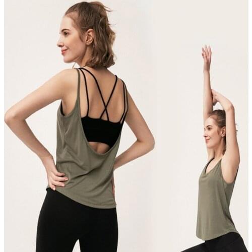 Sexy Breathable Yoga Shirts Gym Sports Top Fitness Sleeveless Vest Running Quick Dry Tops Workout Sports Gym Backless Shirt