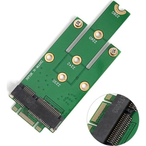 MSATA Mini PCI-E 3.0 SSD To NGFF M.2 B Key SATA Interface Adapter Card MINI PCIE Adapter Converter Card For 2230-2280 M2 SSD