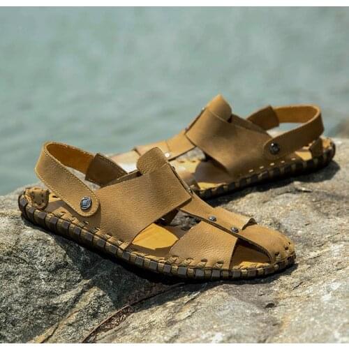 Sandale Homme Cuir Sandals Men Leather Outdoor Mens Zandalias Hombre Sandalias For Man Slide Deportivas Mens Beach