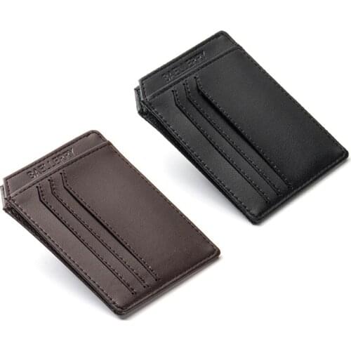 Men Slim PU Leather Credit Card Holder Driver License Case Pocket Wallet Organiz 20CA