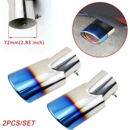 Stainless Steel Blue Rear Muffer Tail Exhaust Pipe Tip Cover Fit For Honda CR-V CRV 2017 2018 Tailpipe Exterior Accessories