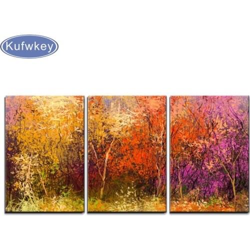 Full square round diamond embroidery autumn scenery 5d diy diamond painting cross stitch kits diamond mosaic picture home decor